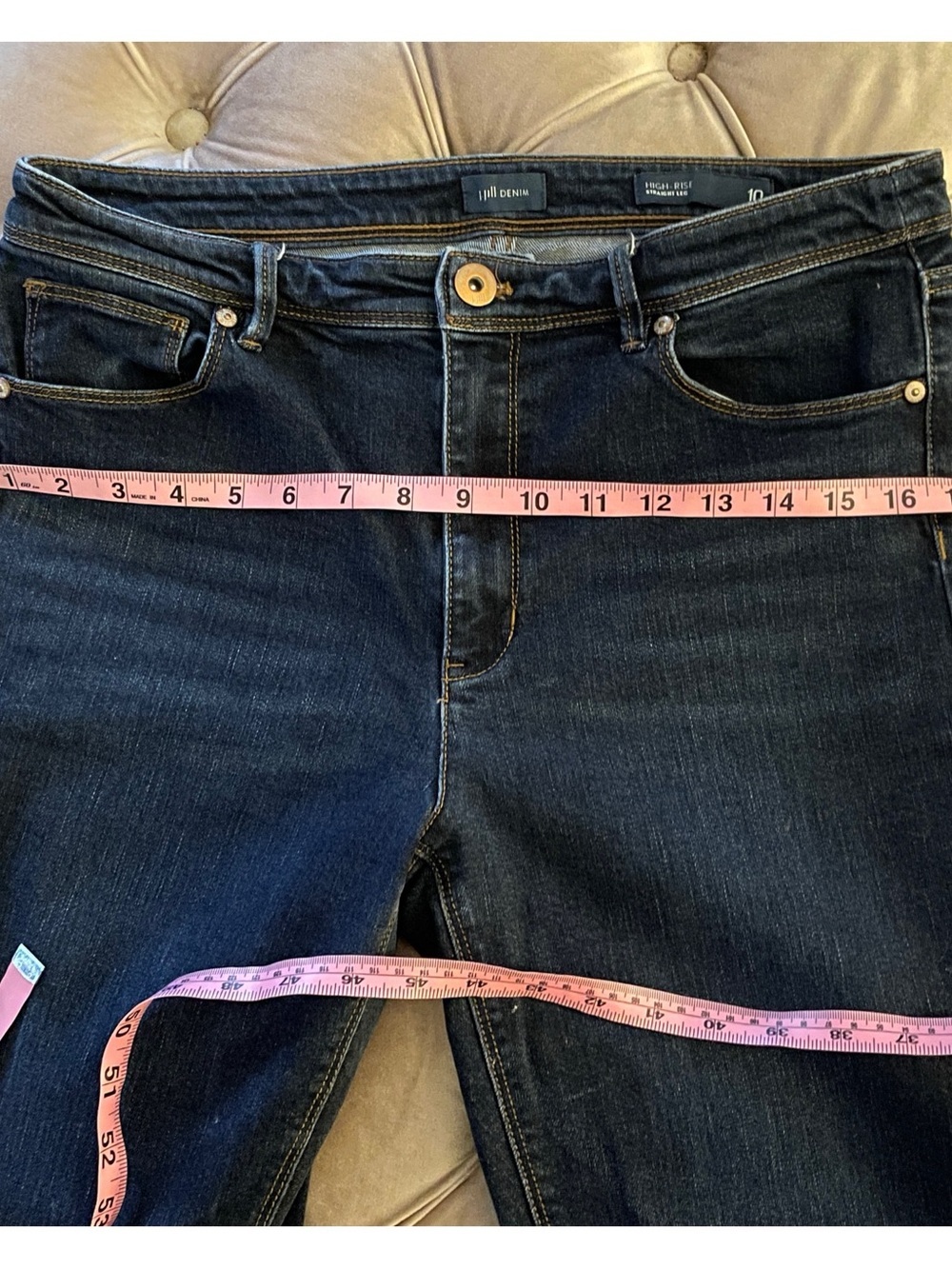 Women's J. Jill High-rise Straight Leg Blue Jeans, Size 10 - Picture 12 of 15